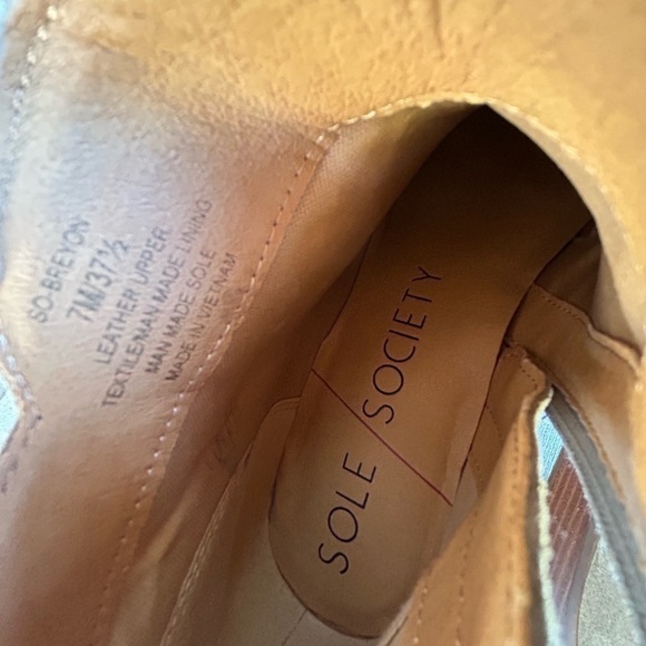 Sole Society Breyon Leather Suede ankle boots w/side zip Sz-7M. D - Picture 5 of 11